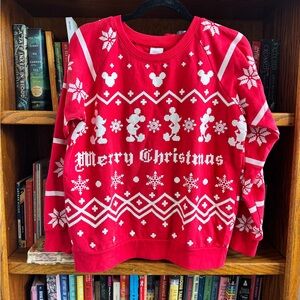 Red Mickey Christmas Sweater
